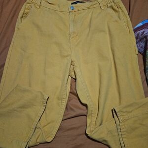 Aeropostale Womens Baggy Yellow Carpenters